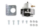 Holley HP Billet Fuel Pressure Regulators 12-846 Regulators, Billet, 15 to 65 psi, Inline, Return Style, -8 AN Inlet and Outlet, -6 AN Return, Black Finish, Bracket, Each thumbnail 2