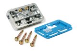 Holley Metering Block Conversion Kits 34-13SA Kits, Block, 4160 to 4150 Model, Cast Aluminum, Shiny Finish, Gaskets, Long Screws Included, Kit thumbnail 2