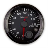 Holley EFI Analog Display Gauges 553-126 Gauge, Voltmeters, EFI, Analog, Electric Sending Unit, 2 1/16 in. Diameter, 0-18V, Full Sweep, Lighted, Black Face/Bezel, Red Needle, Each thumbnail 4