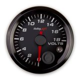 Holley EFI Analog Display Gauges 553-126 Gauge, Voltmeters, EFI, Analog, Electric Sending Unit, 2 1/16 in. Diameter, 0-18V, Full Sweep, Lighted, Black Face/Bezel, Red Needle, Each thumbnail 5