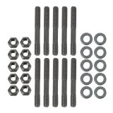 Holley Intake Manifold Studs 300-224 Studs, 6mm x 1.0 Thread Size, Steel, Natural, Chevy, 5.3L, 6.2L, 10-piece, Set thumbnail 1