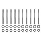 Holley Intake Manifold Studs 300-224 Studs, 6mm x 1.0 Thread Size, Steel, Natural, Chevy, 5.3L, 6.2L, 10-piece, Set thumbnail 2