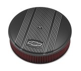 Holley Vintage Series Air Cleaner Assemblies 120-172 Cleaners, Vintage, Die Cast Aluminum, Black Powdercoated, 14 in. Diameter, Bowtie Logo, Each thumbnail 3