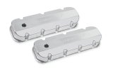 Holley Track Series Valve Covers 241-280 Covers, Series, Perimeter Bolt, Tall, Chevrolet Logo, Fabricated Aluminum, Silver Gloss, Baffled, Chevy, 396ci, 402ci, 427ci, 454ci, Pair thumbnail 3