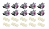 Holley Wiring Harness Connectors 570-317 Weatherproof Connectors, EFI, LS 24X Crank, MAP Sensor Connectors, Metripack, 3-pin, Female, Gray, with Pins, Seals, TPA, 10-piece, Chevy, Set thumbnail 2