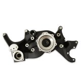 Holley Cooling Manifolds 97-167 Water Pump Housings, Holley, LS Manifold, Aluminum, Black, Steam Tube Inlet, 1/8 in.-NPT, for Mid-Mount Accessory Drive Only, Each thumbnail 2