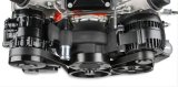 Holley Mid-Mount Complete Accessory Systems 20-190BK Drive Systems, LS Mid-Mount, Serpentine, Alternator, Power Steering, Water Pump, AC, Pulleys, 6-groove, Black Finish, Chevy, 4.8-7.0L, Kit thumbnail 9