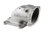 Holley Throttle Body Intake Elbows 300-240F Elbow, 105mm Bore Size, Aluminum, Natural, 5.12 in. Height, Ford, Each thumbnail 2