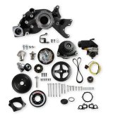 Holley Mid-Mount Complete Accessory Systems 20-201BK Drive Systems, LT Mid-Mount, Serpentine, Alternator, Power Steering, Water Pump, Pulleys, 6-groove, Black Finish, Chevy, 5.3L, 6.2L, Kit thumbnail 2