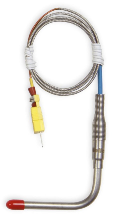 Holley EGT Probes 554-180 Data Acquisition Components, EFI, Probe, 90 Degree, Open End Tip, 60 in Harness, 1/4 in. Probe, Stainless Wire Cover, Each
