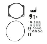 Holley Throttle Body Intake Elbows 300-248BK Elbow, Aluminum, Black Textured, 4500 to GM LS Body, Each thumbnail 1
