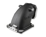 Holley Throttle Body Intake Elbows 300-248BK Elbow, Aluminum, Black Textured, 4500 to GM LS Body, Each thumbnail 2