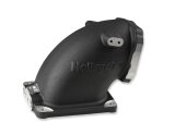Holley Throttle Body Intake Elbows 300-248BK Elbow, Aluminum, Black Textured, 4500 to GM LS Body, Each thumbnail 4