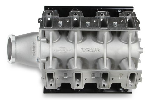 Holley LS Modular Lo-Ram EFI Intake Systems 300-624 Manifolds, Dual Injection, EFI, Cathedral Port Heads, Standard Deck, 105mm Bore, Aluminum, Satin Finish, Chevy, LS, 4.8-6.0L, Each