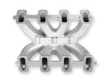 Holley LS Split Design Carbureted Intake Manifolds 300-295 Manifolds, Carbureted, Single Plane, Aluminum, Natural, 4500 Dominator, Chevrolet, LS1, LS2, LS6, Each thumbnail 3