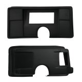 Holley EFI 6.86 in. Dash Bezels 553-402 Panels, EFI, Bezel, Two Piece, 5/32 Thick, ABS Material, Black Matte Finish, Chevy, El Camino, Malibu, Monte Carlo, Each thumbnail 1