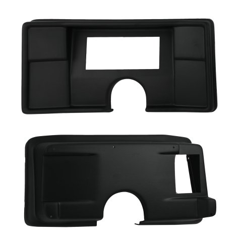 Holley EFI 6.86 in. Dash Bezels 553-402 Panels, EFI, Bezel, Two Piece, 5/32 Thick, ABS Material, Black Matte Finish, Chevy, El Camino, Malibu, Monte Carlo, Each
