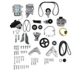 Holley Mid-Mount Complete Accessory Systems 20-163 Drive Systems, Mid-Mount, Natural, Serpentine, 6-groove, GM Type 2, Sanden SD-7, Chevy, LSA/LS, Kit thumbnail 1