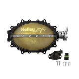 Holley EFI Pro Stock Throttle Bodies 112-123 Bodies, NHRA Stock, Systems, VED Oval Flange, 7 in. Long x 4.5 in. Wide, Adjustable, Billet Aluminum, Black, Each thumbnail 2