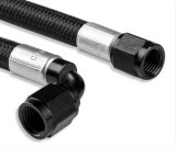 Holley LS Steam Vent Kits 26-553 Coolant Crossovers, Vent, Aluminum, Black Fitting, Nylon Braided Hose, Black, 4 AN Size, Kit thumbnail 2