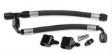 Holley LS Steam Vent Kits 26-553 Coolant Crossovers, Vent, Aluminum, Black Fitting, Nylon Braided Hose, Black, 4 AN Size, Kit thumbnail 4