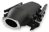 Holley LS Modular Lo-Ram EFI Intake Manifolds 300-679BK Manifolds, Modular, EFI, Rectangular Port Head, Multi-port, 105mm Bore, Standard Deck, Aluminum, Black, Chevy, 6.0L, 6.2L, Each thumbnail 1