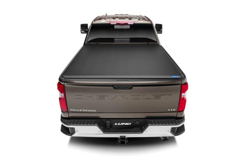 LUND Hard-Fold Tonneau Covers 969295 Covers, Hard-Fold, Vinyl/Aluminum, Black, 8 ft. Truck Bed Length, Chevrolet, GMC, Each