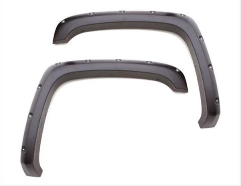 LUND RX-Rivet Style Fender Flares RX135S Flares, Style, Thermoplastic, Black, Smooth, 2.50 in. Width, Ford, Front/Rear, Set of 4