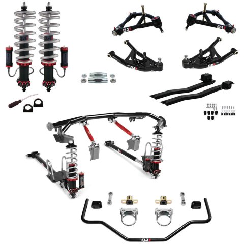 QA1 Level 3 Full Vehicle Drag Racing Suspension Kits for 1968 CHEVY II, 1969-1972 NOVA, 1971-1972 VENTURA - DK43-GMX2 Handling Packages, Kits, Coilovers, 4-Link, Control Arms, Subframe Connectors, Chevrolet, Pontiac, Kit
