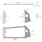 QA1 HD Pro Rear Drag 4-Link Systems R070-000 4-Link, Drag, Parallel, Diagonal Link, Shock Mounts, Weld-On, Universal, Kit thumbnail 7
