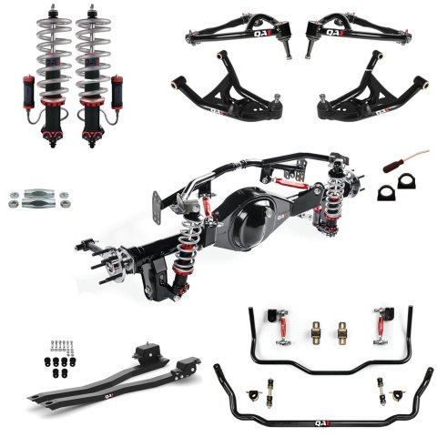 QA1 Level 3 Full Vehicle Handling Suspension Kits for 1970-1974 CAMARO, FIREBIRD - HK43-GMF2RN Packages, Kits, Coilovers, 4-Link with 9 in. Housing, Control Arms, Subframe Connectors, Chevrolet, Pontiac, Kit