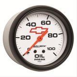 AutoMeter Phantom Chevy Bowtie Analog Gauges 5821-00406 Gauge, Phantom, Emblem, Oil Pressure, 0-100 psi, 2 5/8 in., Analog, Mechanical, Each thumbnail 2