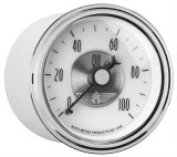 AutoMeter Prestige Analog Gauges 2023 Gauge, Prestige, Oil Pressure, 2 1/16 in., 0-100 psi, Full Sweep, White Face, Black Pointer, Chrome Bezel, Mechanical, Each thumbnail 4