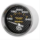 AutoMeter Pro-Comp Marine Carbon Fiber Analog Gauges 200764-40 Gauges, Gauges, Oil Temperature, 140-340 degrees F, 2 1/16 in. Diameter, Silver Bezel, Electrical, Each thumbnail 2
