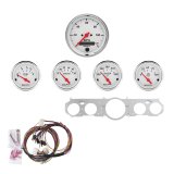 AutoMeter Arctic White Instrument Clusters for 1965-1966 MUSTANG - 7035-AW Cluster, White, Analog, Speedometer, Oil Pressure, Water Temperature, Fuel Level, Voltmeter, Face, Polished Panel, Ford, Kit thumbnail 3