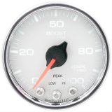 AutoMeter Spek-Pro Analog Gauges P30511 Gauges, Spek-Pro, Boost Pressure, 0-100 psi., 2 1/16 in., White Face, Multicolor Numbers, Chrome Bezel, Analog, Electrical, Each thumbnail 2