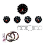 AutoMeter Designer Black Instrument Clusters for 1965-1966 MUSTANG - 7035-DB Gauges, Cluster, Analog, Speedometer, Water Temperature, Fuel Level, Voltmeter, Face, Polished Gauge Panel, Ford, Kit thumbnail 7