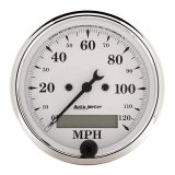 AutoMeter Old Tyme White Series Instrument Clusters 7047-OTW Cluster, White, Analog, Speedometer, Tach, Oil Pressure, Water Temperature, Fuel Level, Face, Polished Panel, Chevy, Kit thumbnail 2