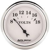 AutoMeter Old Tyme White Series Instrument Clusters 7047-OTW Cluster, White, Analog, Speedometer, Tach, Oil Pressure, Water Temperature, Fuel Level, Face, Polished Panel, Chevy, Kit thumbnail 6