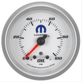 AutoMeter Mopar Series Analog Gauges 880249 Gauge, Series, Oil Pressure, 0-100 psi, 2 5/8 in. Diameter, White Face, Analog, Electrical, Each thumbnail 1