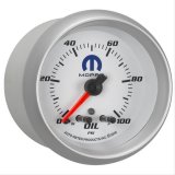 AutoMeter Mopar Series Analog Gauges 880249 Gauge, Series, Oil Pressure, 0-100 psi, 2 5/8 in. Diameter, White Face, Analog, Electrical, Each thumbnail 2