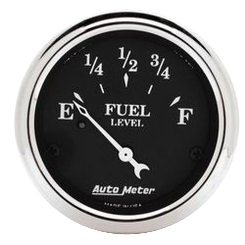 AutoMeter Old Tyme Black Series Instrument Clusters 7047-OTB Cluster, Series, Analog, Speedometer, Tach, Oil Pressure, Water Temperature, Fuel Level, Polished Panel, Chevy, Kit thumbnail 6