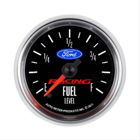 AutoMeter Ford Racing Analog Gauges 880400 Gauge, Racing, Analog, Fuel Level, Empty-Full, 2 1/16 in., Black Face, Electrical, Each