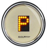 AutoMeter Shift Indicator Gauges 1860 Indicator, Gauge, PRNDL Plus, 2 1/16 in., Round, Dash Mount, LED Display, Beige Face, Domed Lens, Each thumbnail 2