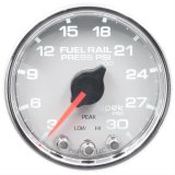 AutoMeter Spek-Pro Analog Gauges P32111 Gauges, Spek-Pro, Fuel Rail Pressure, 0-30,000 psi, 2 1/16 in., White Face, Multicolor Numbers, Chrome Bezel, Analog, Electrical, Each thumbnail 2