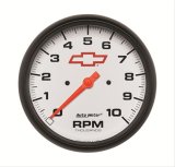 AutoMeter Phantom Series Chevy Bowtie Tachometers 5898-00406 Gauge, Tachometer, Phantom, Bowtie, Electric, 5 in., 0-10,000 rpm, White Face/Black Bezel, Each thumbnail 2