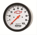 AutoMeter Phantom Series Chevy Bowtie Tachometers 5898-00406 Gauge, Tachometer, Phantom, Bowtie, Electric, 5 in., 0-10,000 rpm, White Face/Black Bezel, Each thumbnail 3