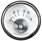 AutoMeter Prestige Analog Gauges 2094 Gauges, Gauges, Voltmeter, 8-18 V, 2 1/16 in., White Face, Black Numbers, Chrome Bezel, Electrical, Each thumbnail 2