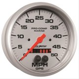 AutoMeter Pro-Comp Marine GPS Speedometers 200644-33 Gauge, Marine, Speedometer, 5 in., 0-50 mph, Full Sweep, Silver Face, Red Pointer, Silver Bezel, Electrical, GPS, Each thumbnail 2
