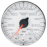 AutoMeter Spek-Pro Analog Gauges P342118 Gauges, Spek-Pro, Transmission Temperature, 100-300 degrees F, 2 1/16 in., White Face, Multicolor Numbers, Chrome Bezel, Analog, Electrical, Each thumbnail 1
